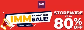 ToTT catalogue | Storewide up to 80% off | 2025-04-16T00:00:00.000Z - 2025-06-30T00:00:00.000Z