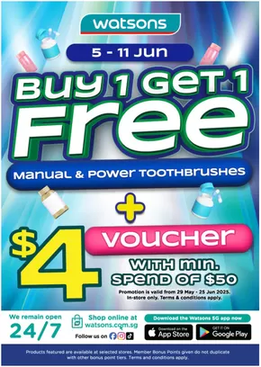 Watsons catalogue in Singapore | Watsons promotion | 2025-05-29T00:00:00.000Z - 2025-06-25T00:00:00.000Z