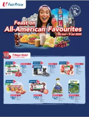FairPrice catalogue in Singapore | Feast On All-American Favourites | 2025-06-26T00:00:00.000Z - 2025-07-09T00:00:00.000Z