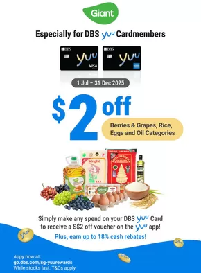 Giant catalogue in Singapore | DBS yuu Card $2 off Deals | 2025-07-01T00:00:00.000Z - 2025-12-31T00:00:00.000Z